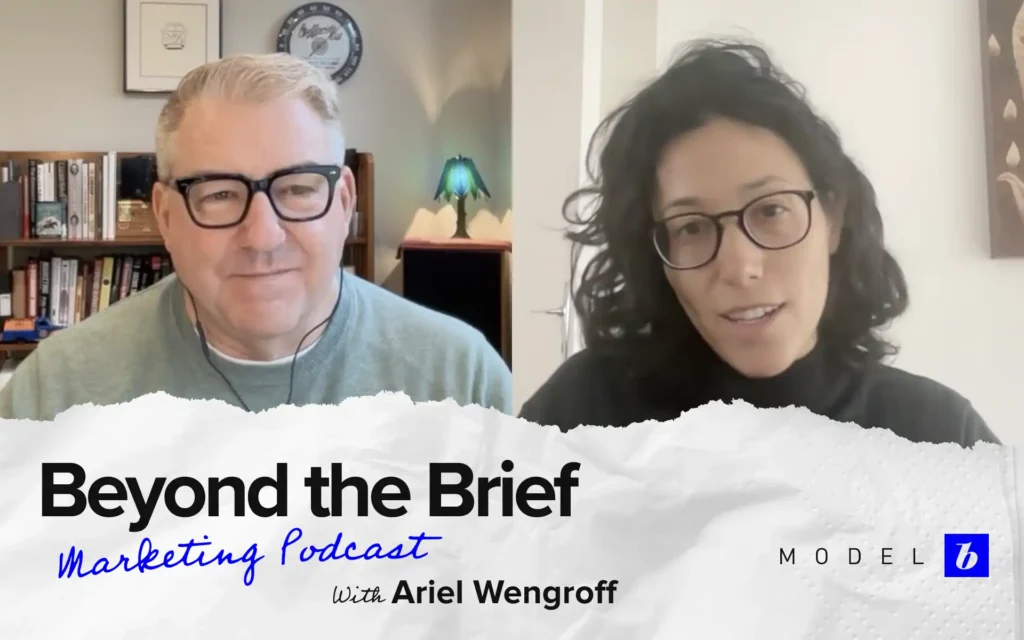 Portrait of Ariel Wengroff, EVP of Communications and Marketing at Ledger, featured in Model B’s Beyond the Brief marketing podcast series