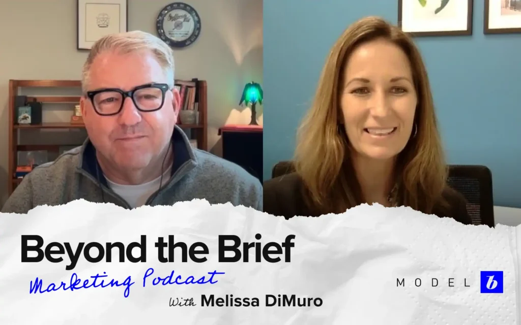 Portrait of Melissa DiMuro, Chief People, Culture & Marketing Officer at Limbach, featured in Model B’s Beyond the Brief marketing podcast series.